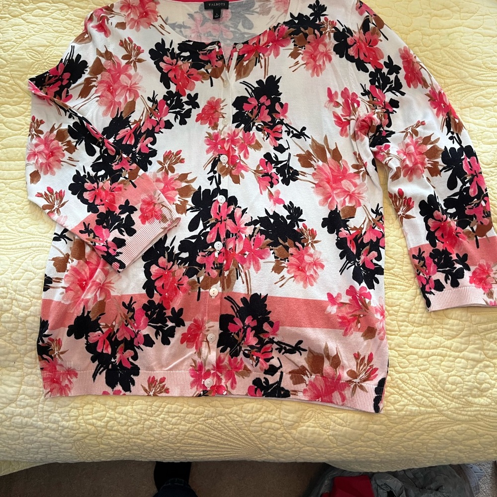 Floral Women's Cardigan Sweater